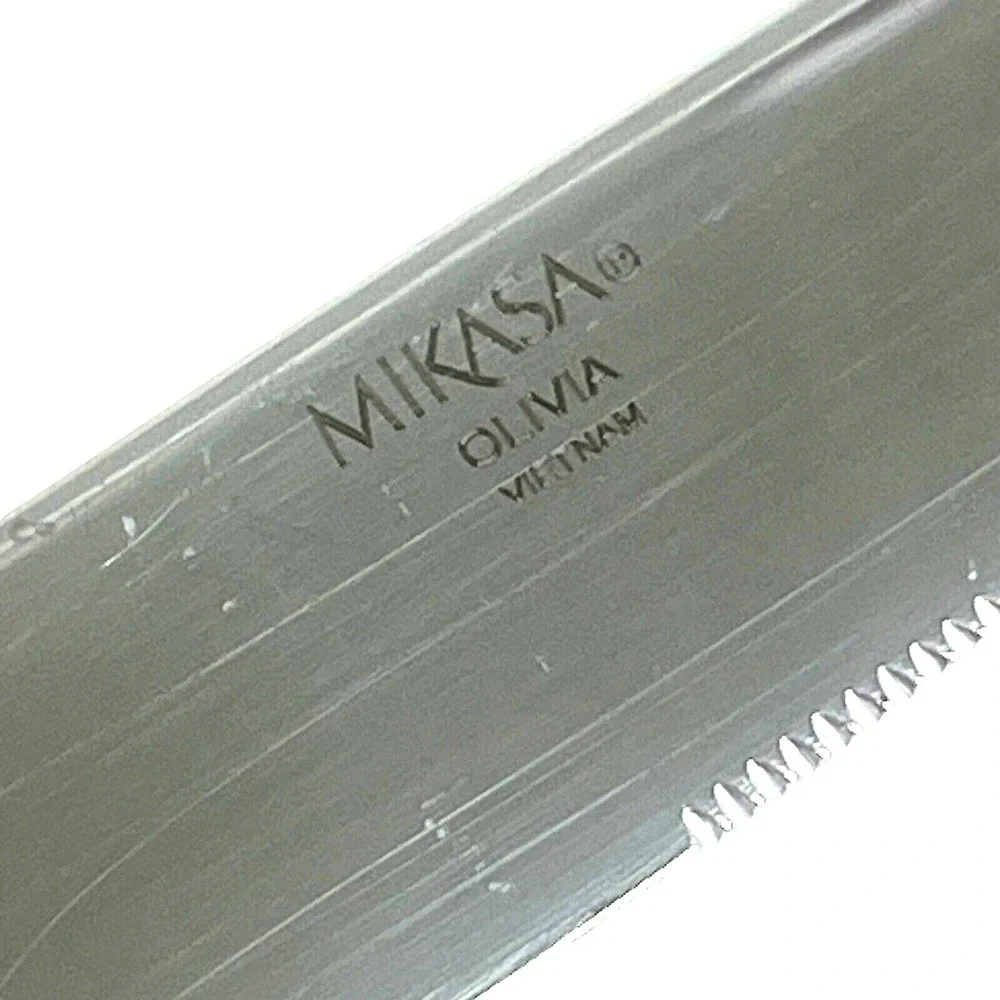 Mikasa Forged Stainless Steel Knife Olivia Satin Silver Tone Flatware Silverware